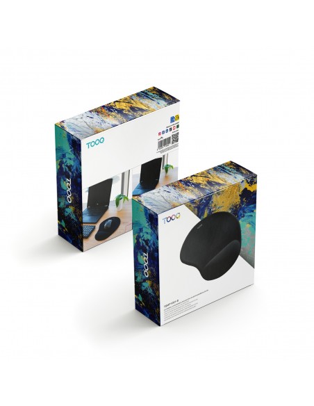 ALFOMBRILLA TOOQ REPOSA MUNECA GEL NEGRO TQMP1001-B