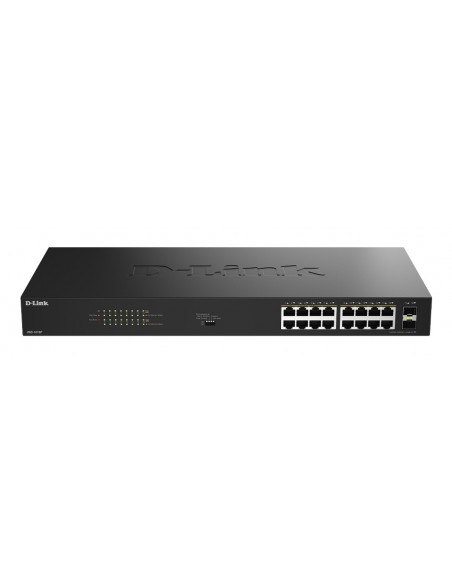 D-Link DGS-1018P E Switch 16xGbE PoE+ 2xSFP
