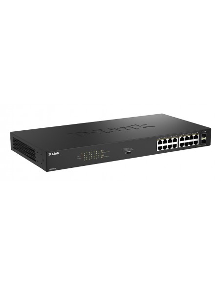 D-Link DGS-1018P E Switch 16xGbE PoE+ 2xSFP