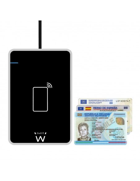 LECTOR TARJETAS INTELIGENTE EWENT USB SIN CONTACTO NFC   EW1053