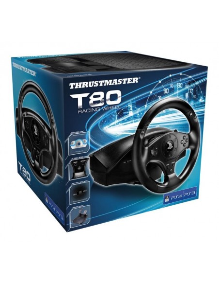 Thrustmaster T80 Negro USB Volante + Pedales Digital Playstation 3, PlayStation 4