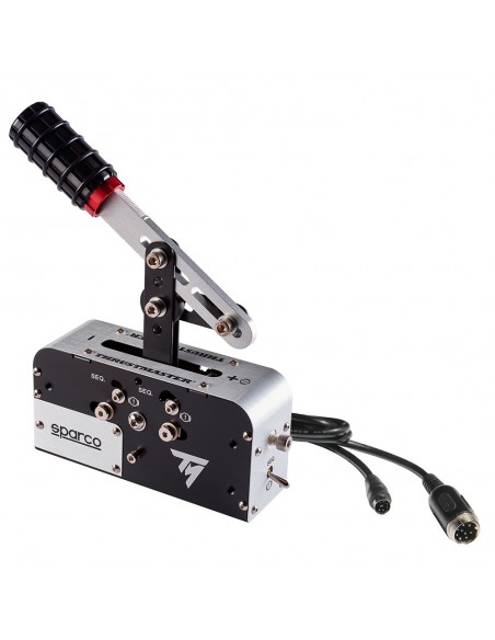 Thrustmaster TSS Handbrake Sparco Mod Negro, Acero inoxidable Freno de mano Analógico PC, PlayStation 4, Xbox One