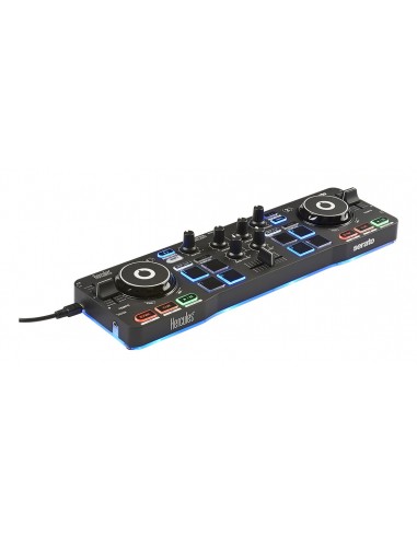 Hercules Starlight Mesa de mezclas con opción de realizar scratch conectando un CDJ 2 canales Negro