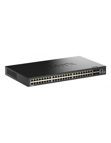 SWITCH D-LINK 48P DGS-1530-52PE GE POE30W 4 PORTS 10G SFP SMART MANAGED 370W
