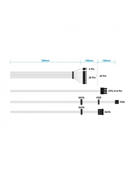 FUENTE ALIMENTACION TFX 500W AISENS PLATA OEM ASPC-500TF -SEO