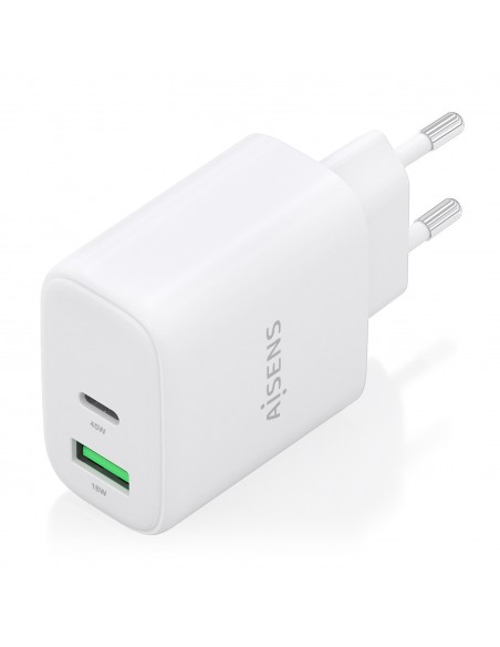 CARGADOR GAN 45W 1XUSB-C PD3.0 QC4.0 1XUSB-A QC3.0 BLANCO AISENS A110-0971