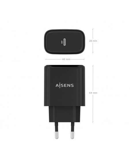CARGADOR GAN 45W 1XUSB-C PD3.0 NEGRO AISENS A110-0970