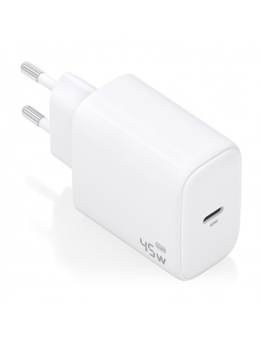 CARGADOR GAN 45W USB-C PD3.0 BLANCO AISENS A110-0969