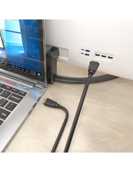 CABLE HDMI V2.1 CCS ULTRA VELOCIDAD 8K60HZ AM-AM NEGRO 0.5M AISENS A150-0957