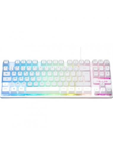 TECLADO GAMING THE G-LAB KEYZ CAESIUM TKL / BLANCO / RGB / USB / MEMBRANA / COMPACTO / PN: KEYZ-CAESIUMT-W/SP