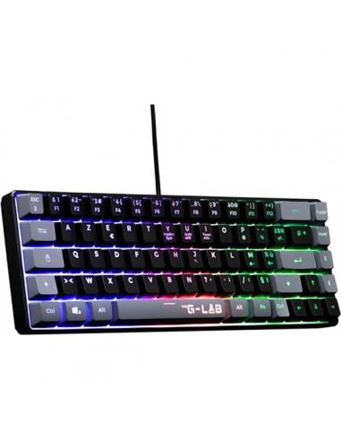 TECLADO GAMING THE G-LAB KEYZ HYDRO / NEGRO - GRIS / RGB / USB / MEMBRANA / COMPACTO / PN: KEYZ-HYDRO-BKG/SP