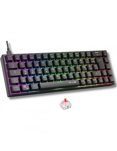 TECLADO GAMING THE G-LAB KEYZ TITANIUM / NEGRO / RGB / USB / MECANICO / COMPACTO / PN: KEYZ-TITAN-B/SP