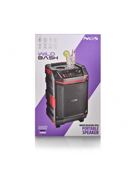 NGS Altavoz Wildbash 300W Bateria recargable IPX6