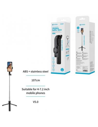 UNICO PALO SELFIE SS4657 BLUETOOTH 5.0 RETRACTIL 107CM NEGRO