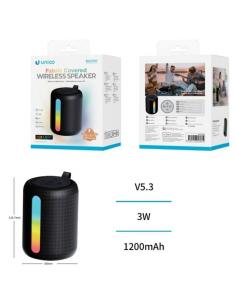 UNICO ALTAVOZ BS2767 BLUETOOTH 5.3 3W RGB LED MINI PORTABLE TELA 1200MAH TIPO-C NEGRO