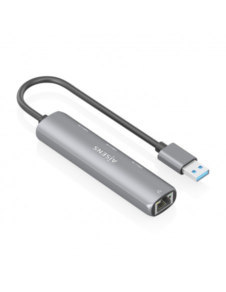 DOCK AISENS USB-A 3.0 A ETHERNET GIGABIT HUB 3 USB-C GRIS 15CM ASUC-4P037-GR