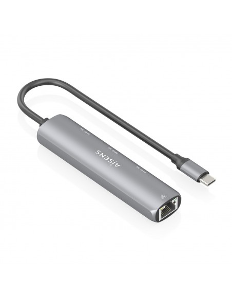 DOCK AISENS USB-C A ETHERNET GIGABIT HUB 3 USB-A GRIS 15CM ASUC-4P038-GR