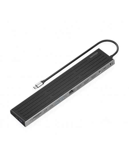 DOCK AISENS USBC 2HDMI DP RJ45 3USBA 2USBC PD SD AUDIO KENSINGTON ASUC-13P042-GR