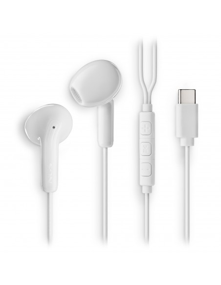 AURICULAR NGS CROSSGLIDE INTRAUDITIVOS MICROFONO MULTIFUNCION WHITE USB-C
