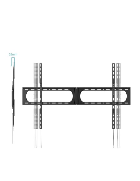 SOPORTE PARED MONITORTV 37-140 MAX 125KG NEGRO TOOQ LP37140F-B