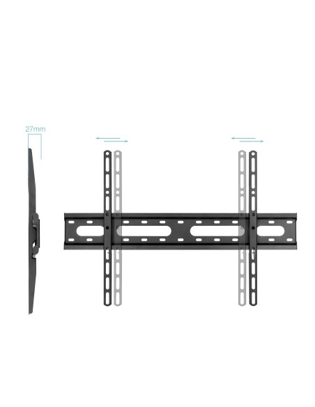 SOPORTE PARED MONITORTV 37-80 MAX 45KG NEGRO TOOQ LP1082F-B