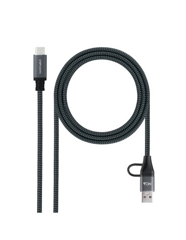 Nanocable Cable USB3.2 100W USB-C+A USB-C 1 M