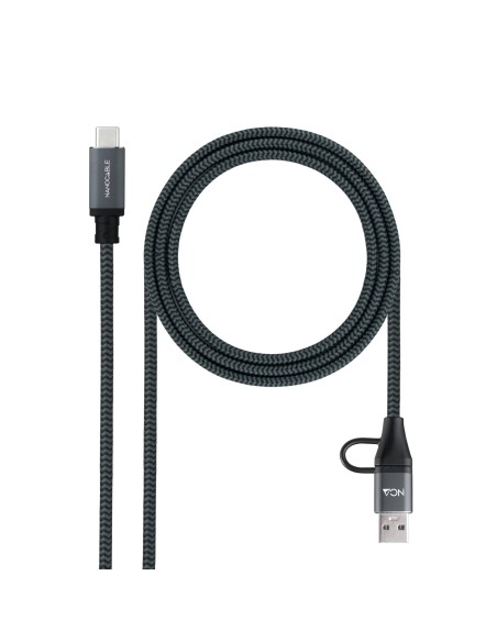 Nanocable Cable USB3.2 100W USB-C+A USB-C 1,5 M