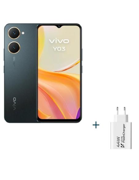 VIVO Y03 6.56" 4Gb(+4) 128Gb Black + Cargador 44W