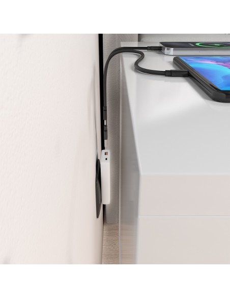 CARGADOR AISENS GAN PARED ULTRA DELGADO 65W USB-C PD3.0 QC4.0 USB-A QC3.0