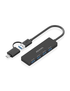 HUB USB 3.1 USB-CM A USB-AM 4 USB-AH NEGRO 15CM AISENS A109-0987