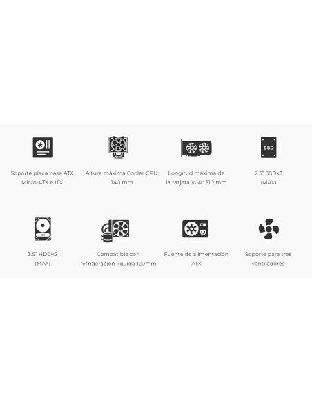 CAJA ATX COOLBOX A780 USB-C 3.2 GEN1 USBA (FUENTE BASIC500) COO-PCA780-1