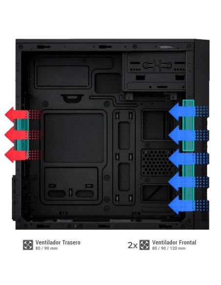 CAJA MICRO-ATX COOLBOX M680 USB-C 3.2 GEN1 USBA (FUENTE BASIC500) COO-PCM680-1