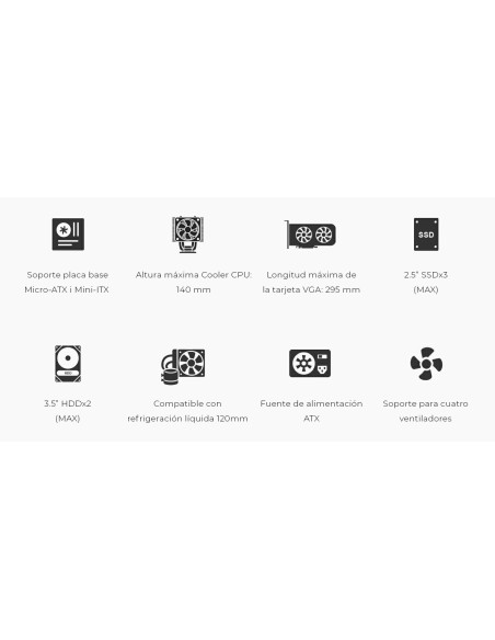 CAJA MICRO-ATX COOLBOX M680 USB-C 3.2 GEN1 USBA (FUENTE BASIC500) COO-PCM680-1
