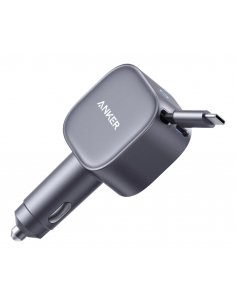 CARGADOR DE COCHE ANKER DE COCHE 75W CON CABLE USB-C RETRACTIL