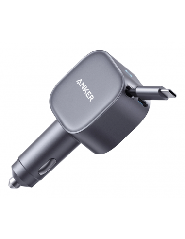 CARGADOR DE COCHE ANKER DE COCHE 75W CON CABLE USB-C RETRACTIL