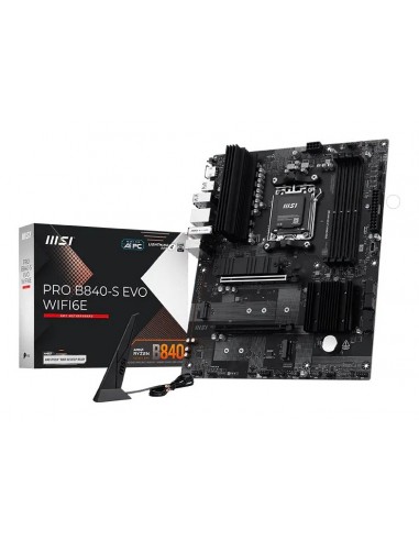 PLACA BASE MSI PRO B840-S EVO WIFI6E AM5 4XDDR5