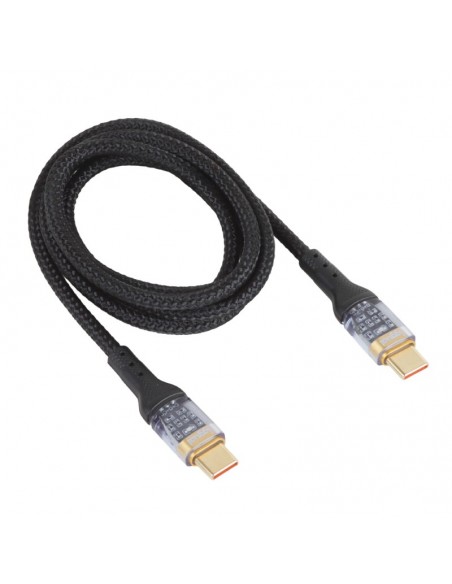 iggual Cable USB-C a tipo C 3A 100 cm trenzado LED