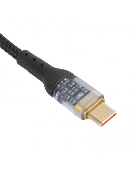 iggual Cable USB-C a tipo C 3A 100 cm trenzado LED