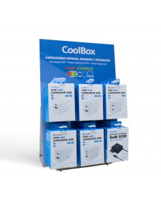 COOLBOX PACK 18 CARGADORES GAN2 + EXPOSITOR