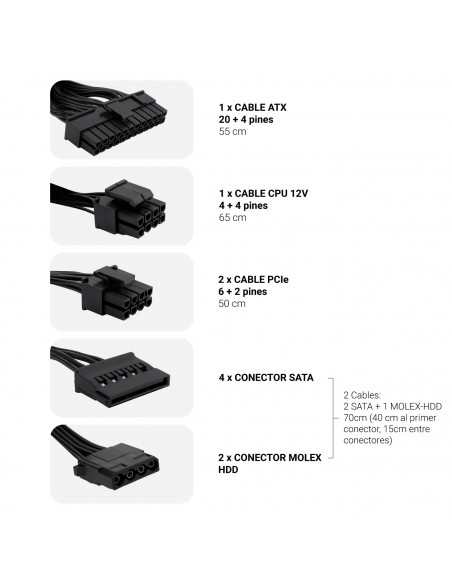 COOLBOX Fuente Alimentac. ATX POWERLINE III 550W