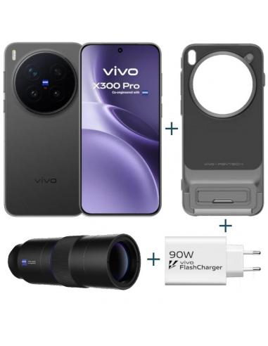 VIVO X300 Pro Black + funda + Teleobjetivo + ch90w