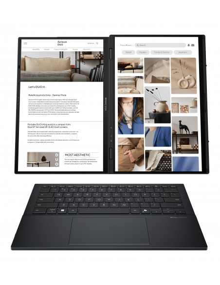 PORTATIL ASUS ZENBOOK DUO UX8406CA-QL336W U7 255H 32GB 1TB 14"OLED W11H