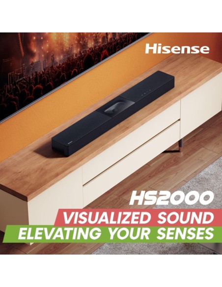 BARRA SONIDO HISENSE HS2000 2.1 SUBWOOFER INTEGRADO 240W DOLBY DIGITAL BT