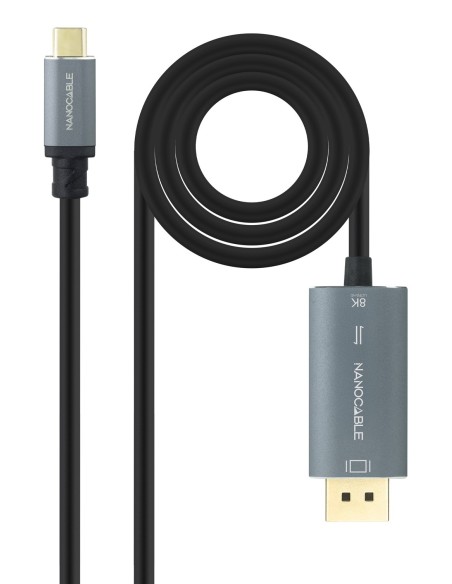 Nanocable Cable USB-C M-DP M Bidireccional 2 M