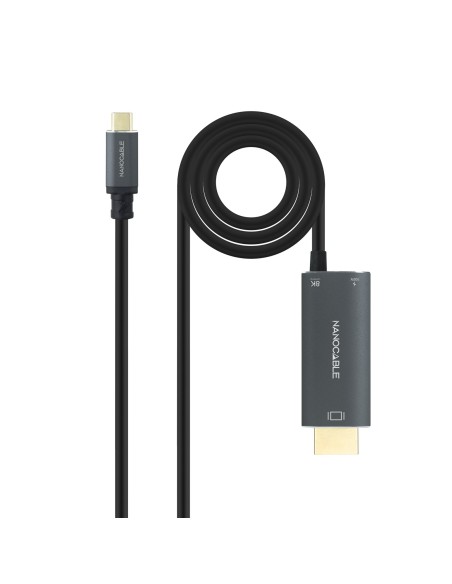 Nanocable Cable USB-C M-HDMI 2.1+USB-C H PD 1.8 M