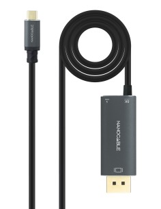 Nanocable Cable USB-C M-DP M+USB-C H PD 1.8M