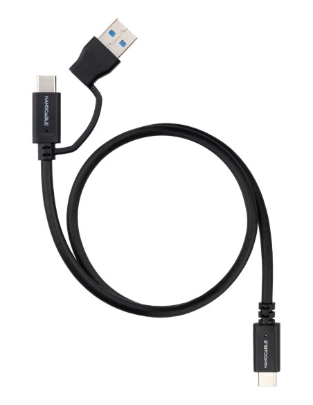 Nanocable Cable USB-C+USB-A USB-C 3.2 GEN2 1 M