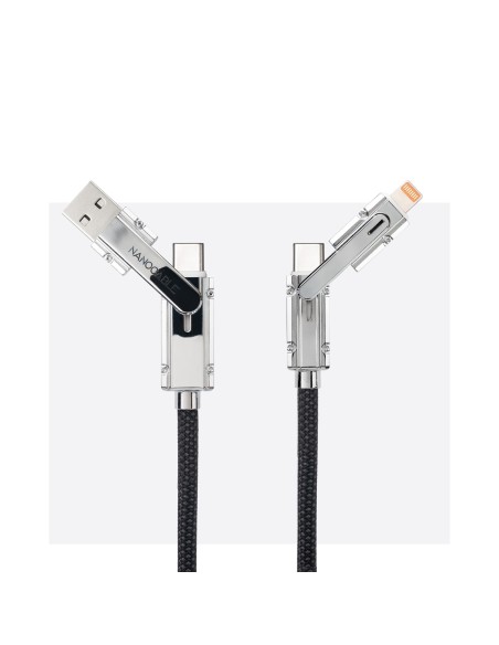 Nanocable Cable USB-C+USB-A M LIGHTNING+USB-C M 2M