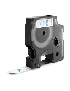 CINTA ROTULADORA AUTOADHESIVA DYMO D1 12MM X 7 METROS DE LONGITUD PARA ROTULADORAS LABEL MANAGER AZUL SOBRE TRANSPARENTE S072051