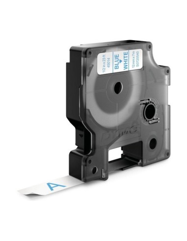 CINTA ROTULADORA AUTOADHESIVA DYMO D1 12MM X 7 METROS DE LONGITUD PARA ROTULADORAS LABEL MANAGER AZUL SOBRE TRANSPARENTE S072051